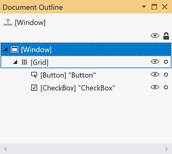 Screenshot: Fenster „Dokumentgliederung“ in Visual Studio