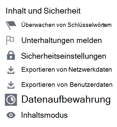 Screenshot: Berichtseinstellungen