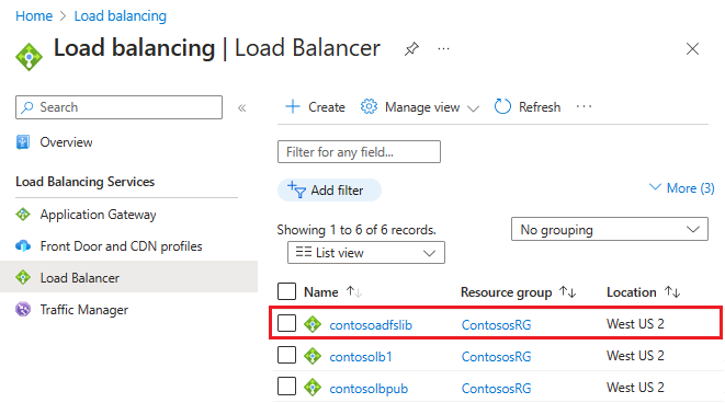 Screenshot des neuen Load Balancers, den Sie gerade erstellt haben