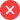 Rotes X-Symbol