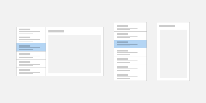 Layout der adaptiven Liste/Details-Ansicht