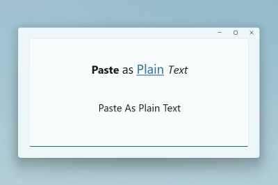 Paste as Plain Text Bildschirmfoto