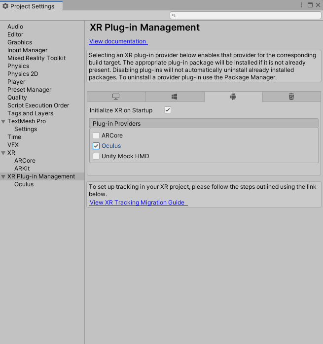 Oculus-Plug-In-Anbieter