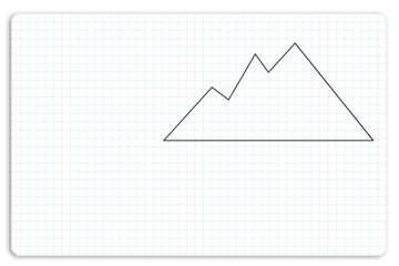 Abbildung eines Polygons, das einen Berg zeigt