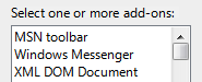 Screenshot der Bezeichnung: Wählen Sie ein oder mehrere Add-ons aus 