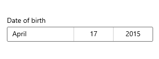 Ein Datumsauswahl-Steuerelement.