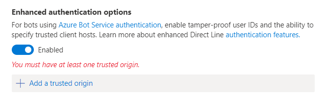 Add trusted origin