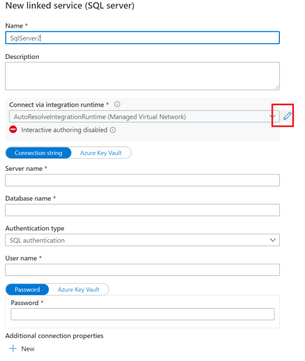 Screenshot that shows how to enable Interactive Authoring.