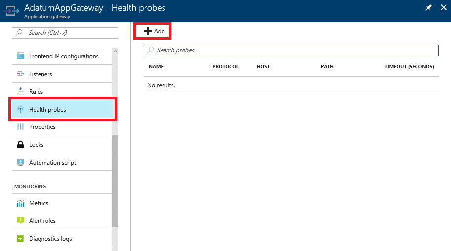 Add Probe blade with information filled out