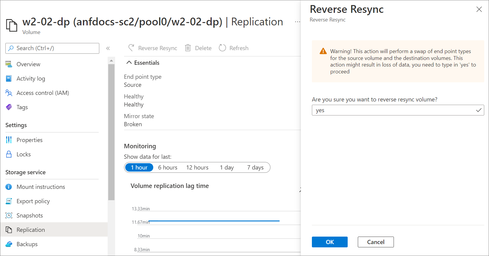 Resync replication