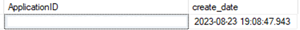 Screenshot of SSMS output for the Application ID.