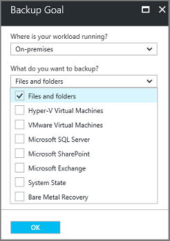 Screenshot shows the configuration of  files and folders.