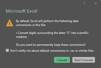 Screenshot showing the Convert dialog.