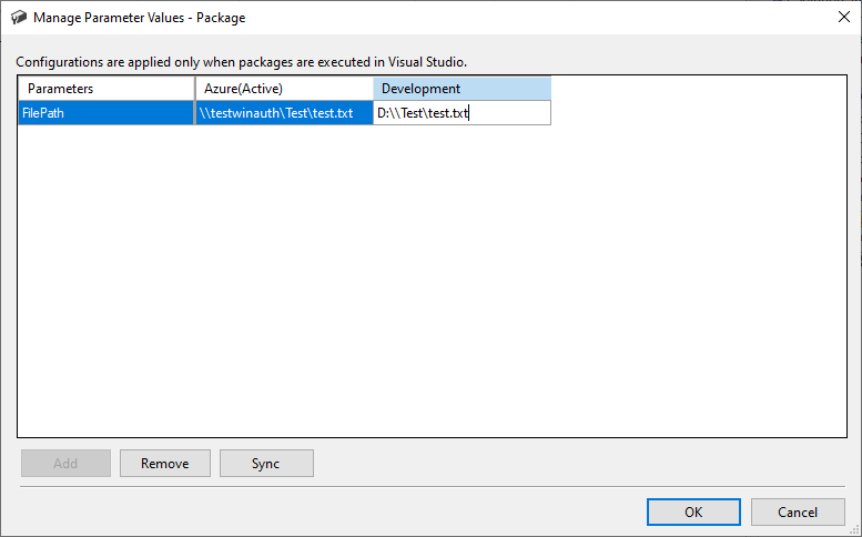 Assign parameter values