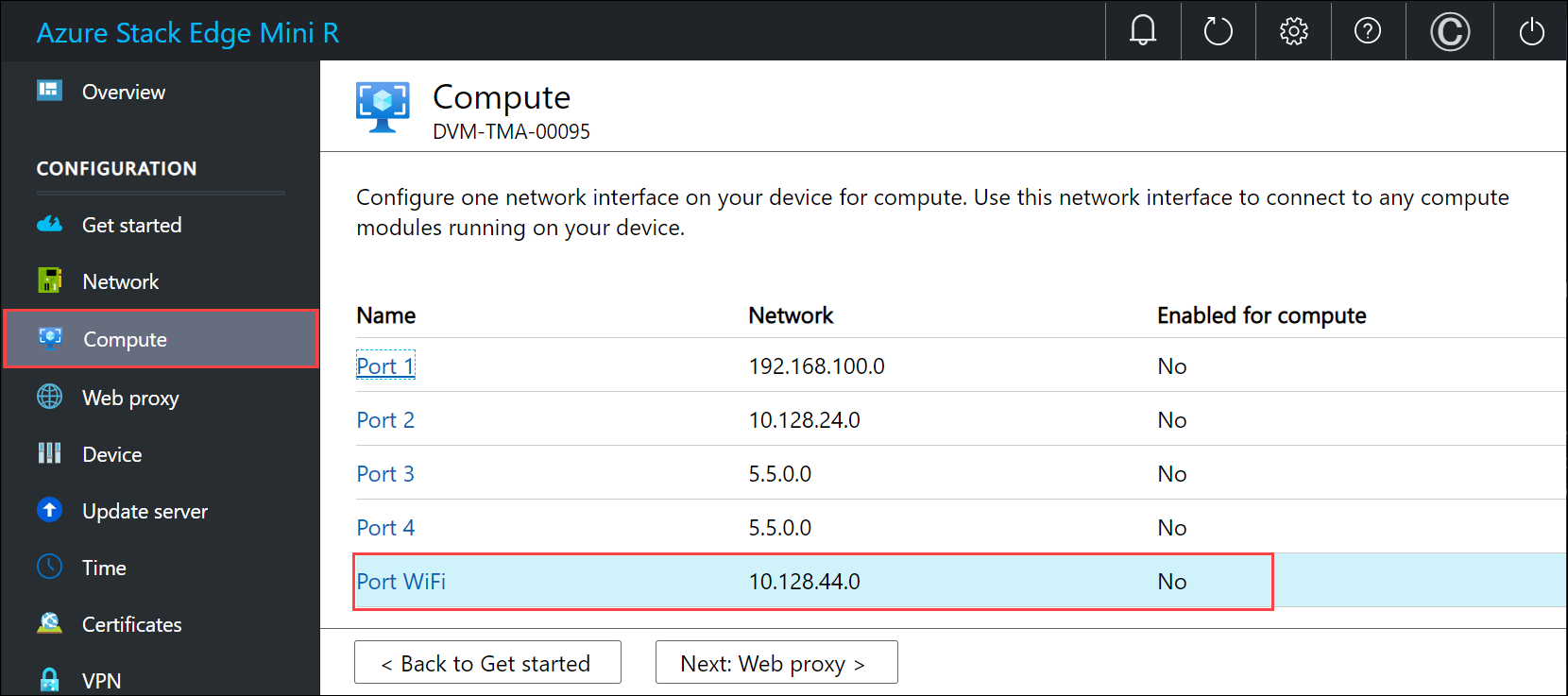 Compute page in local UI 2