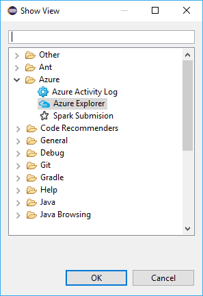 Apache Spark Eclipse show view.