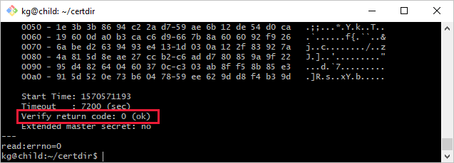 Screenshot of how to verify a gateway connection.