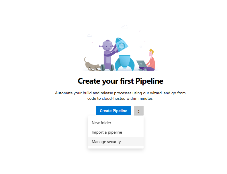 Screenshot of Pipeline security.