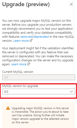 Screenshot showing Upgrade.