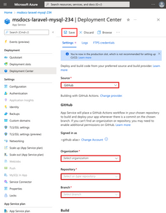 A screenshot showing how to configure CI/CD using GitHub Actions.