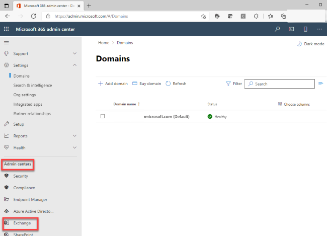 Microsoft 365 Admin Center