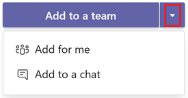 Screenshot shows the Add to a team option.