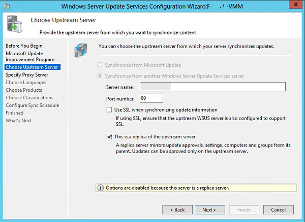 WSUS Upstream Server Replica