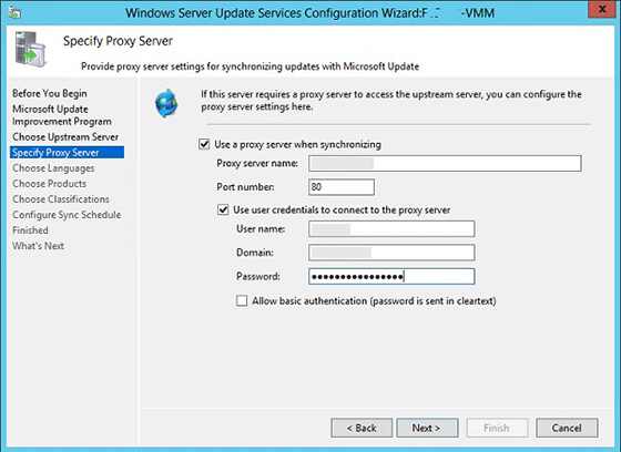 WSUS Proxy Credentials