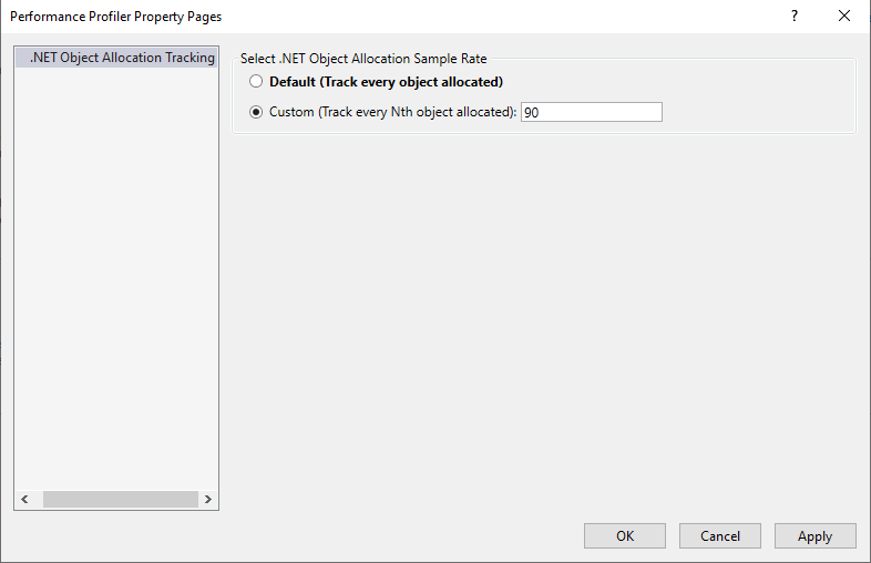 Screenshot of an adjusted sampling rate.