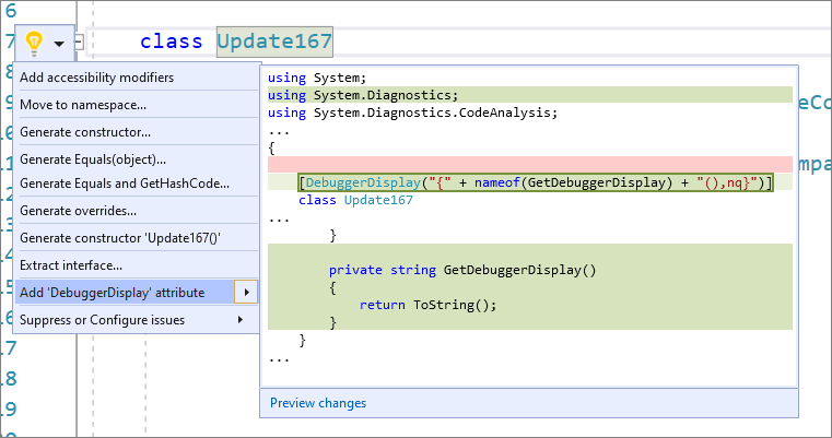 Add Debugger Display Attribute