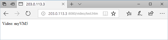 Test video URL in application gateway