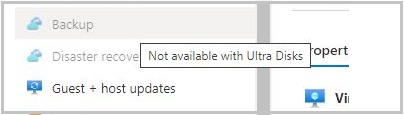 Reasons for the disablement of Azure Backup option
