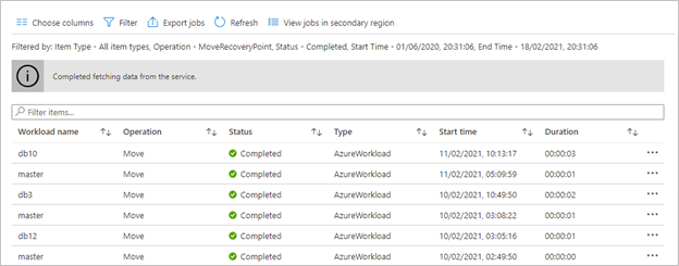 Screenshot showing the process to view jobs in the portal.