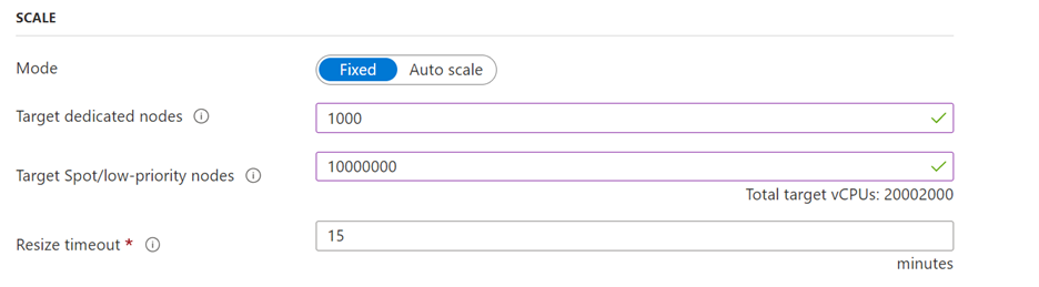 Screenshot that shows how to scale target nodes.