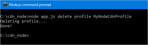 Delete profile