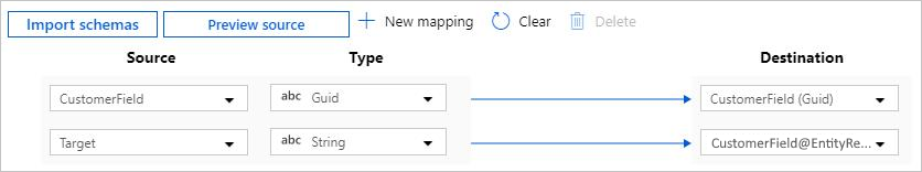 Dynamics lookup-field column mapping