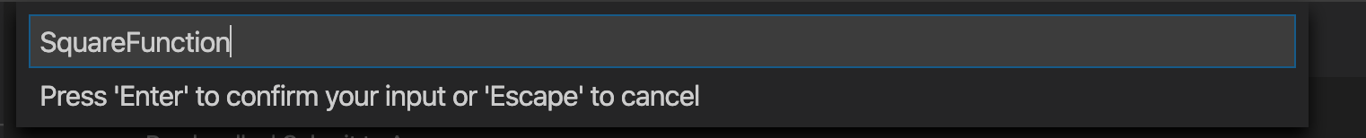 Enter CSharp function name in VS Code