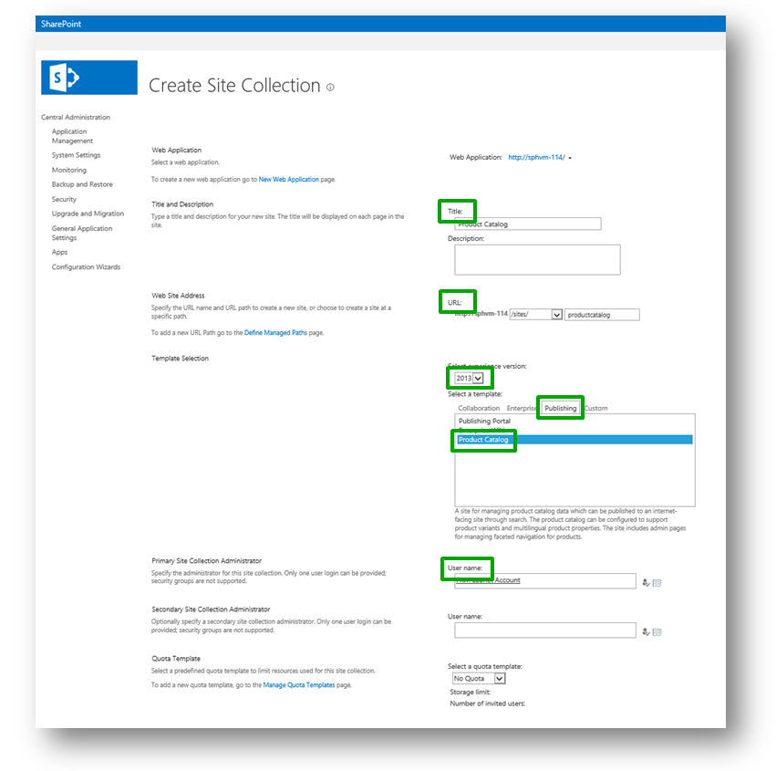 Create Product Catalog