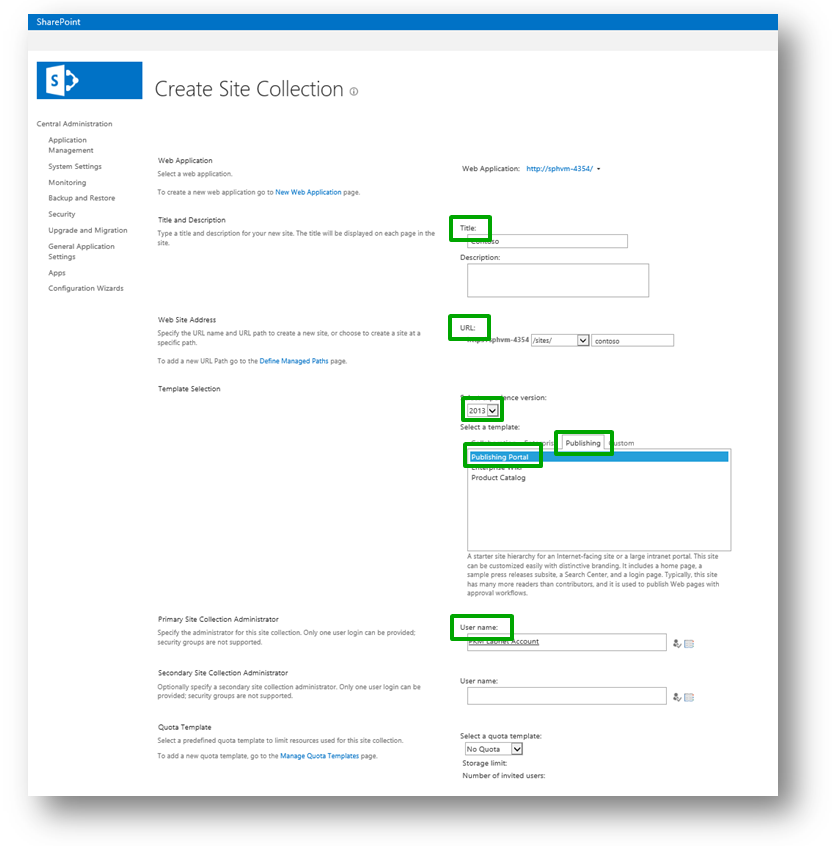 Create Publishing Portal