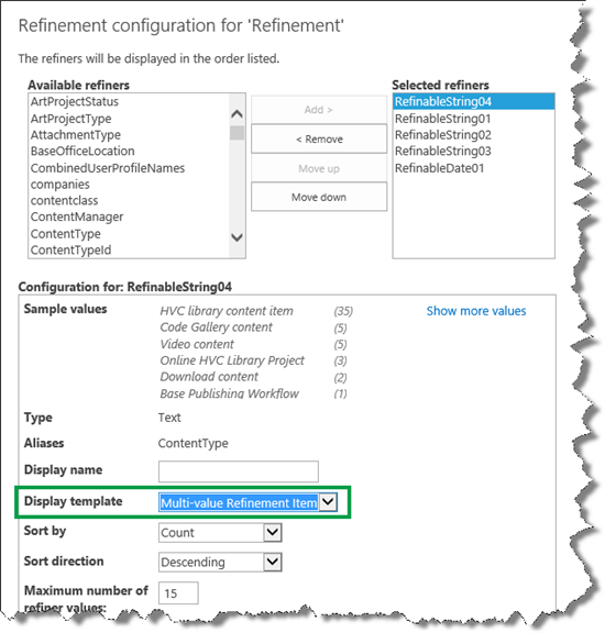 Multi Value Refinement