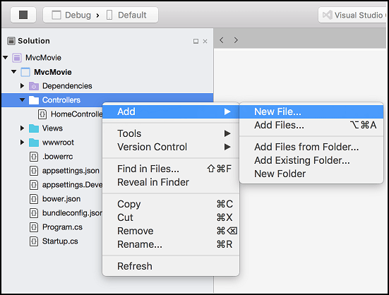 Contextual menu