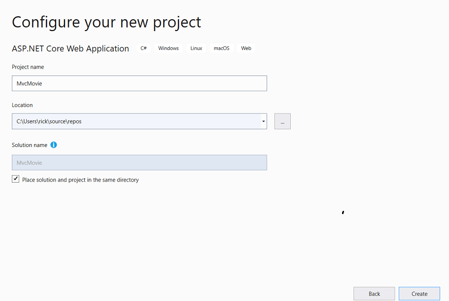 Configure your new project