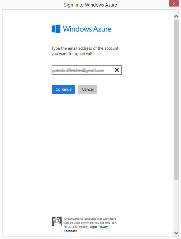 Sign in to Azure