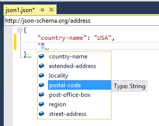 JSON Intellisense