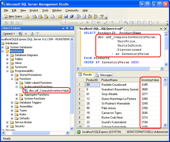 Each Product s Inventory Values is Listed