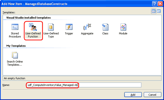 Add a New Managed UDF to the ManagedDatabaseConstructs Project