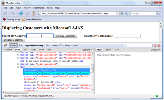 Using Firebug's DOM inspector.