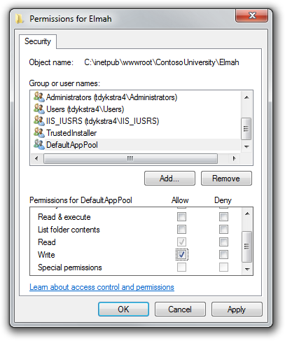 Permissions_for_Elmah_dialog_box