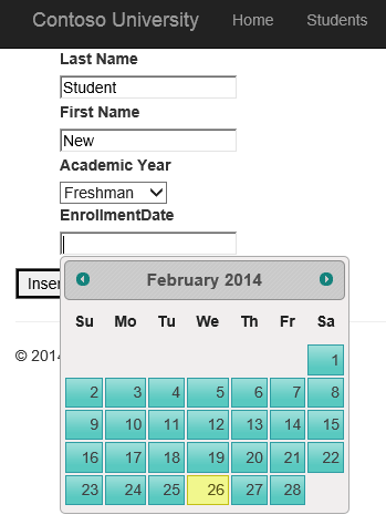 date picker