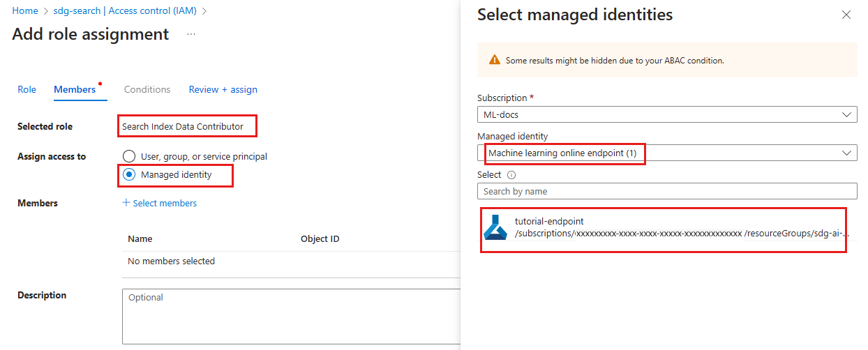 Screenshot shows selecting the endpoint.